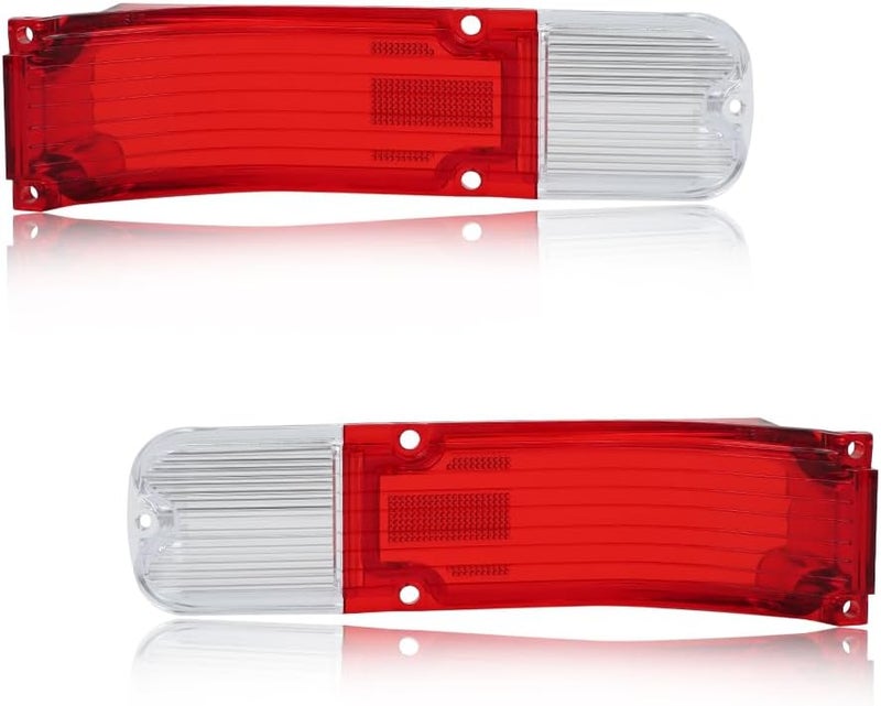 MOTRUM Tail Light Lens Compatible with Chevy Chevelle 1966, [DOT] [IP67 Waterproof] Tail Lamp Lens (Left + Right), Replace OEM #CH-TL/RL-66, 1 Pair, Red Lens - Image 1
